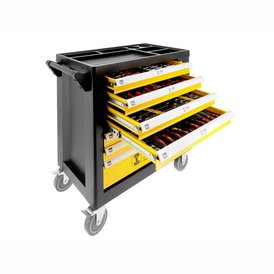 Filled Tool Trolley 246pc/7 Drawers YLW